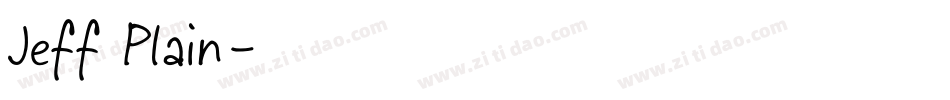 Jeff Plain字体转换